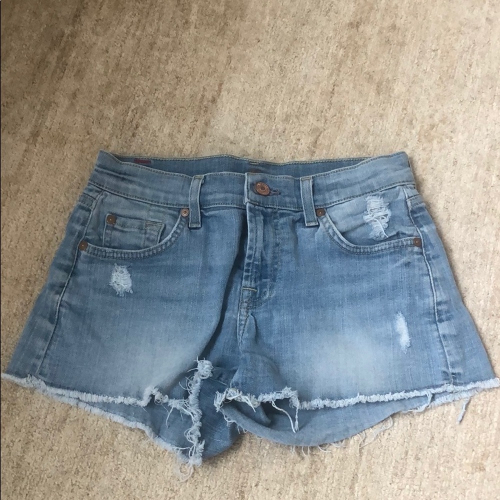 7 for all mankind jean shorts